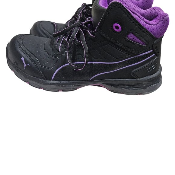 Puma Safety Work Shoes Black & Purple Size 9.5 - Picture 4 of 10